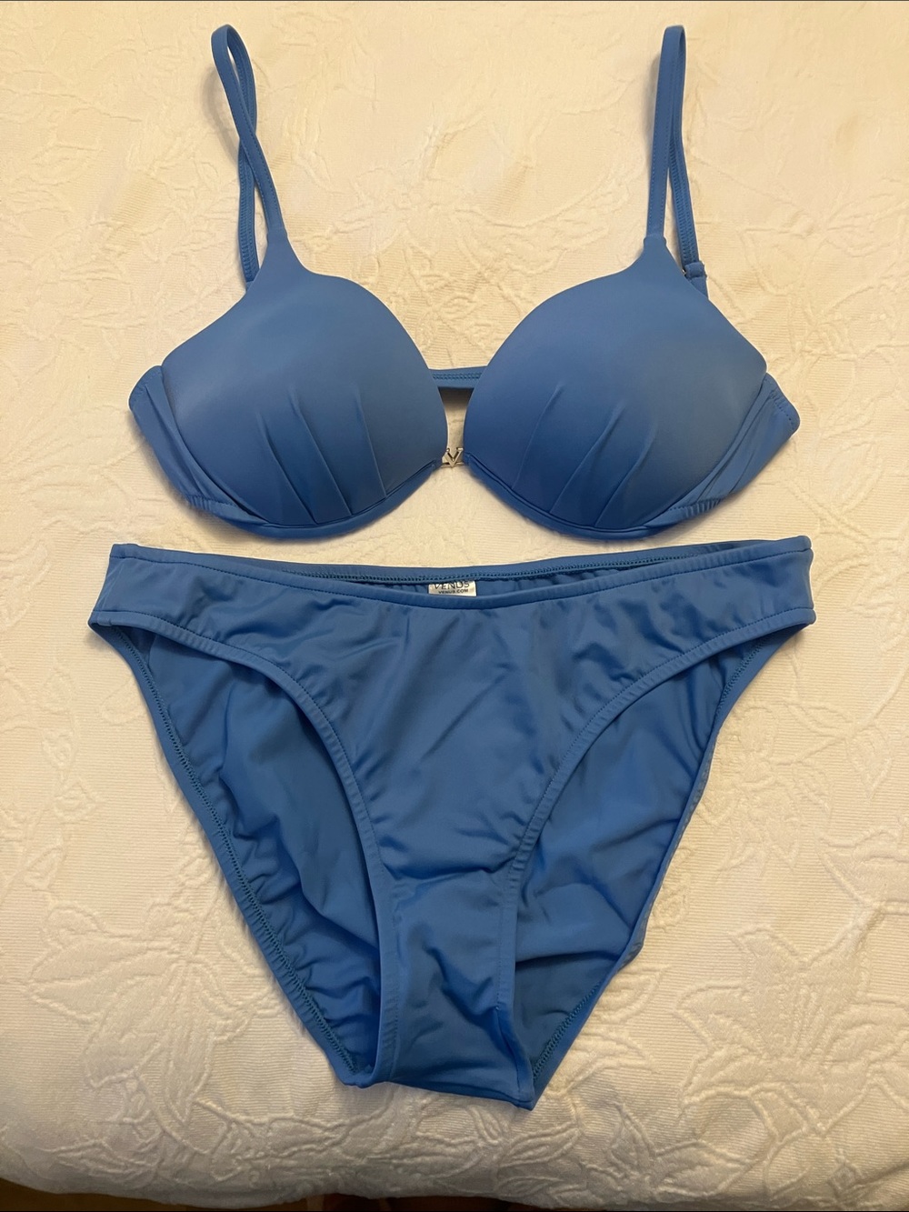 VENUS Blue Push-Up Padded Two-Piece Bikini Set